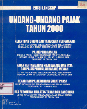 Undang - Undang Pajak Tahun 2000