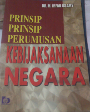 Prinsip Prinsip Perumusan Kebijaksanaan Negara