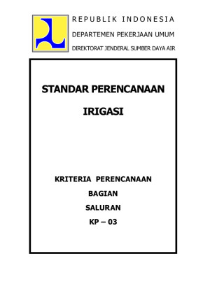 Standar Perencanaan Irigasi : Kriteria perencanaan bagian standar penggambaran KP-07