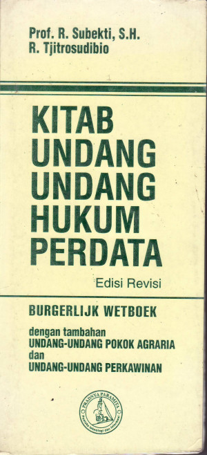 Kitab Undang - Undang Hukum Perdata